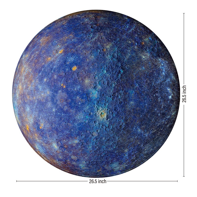 Antelope  1000 Piece Mercury Jigsaw Puzzle for Adults Space Planet Round Circle Solar System Puzzle High Resolution Matte Finish No Dust - Image 3
