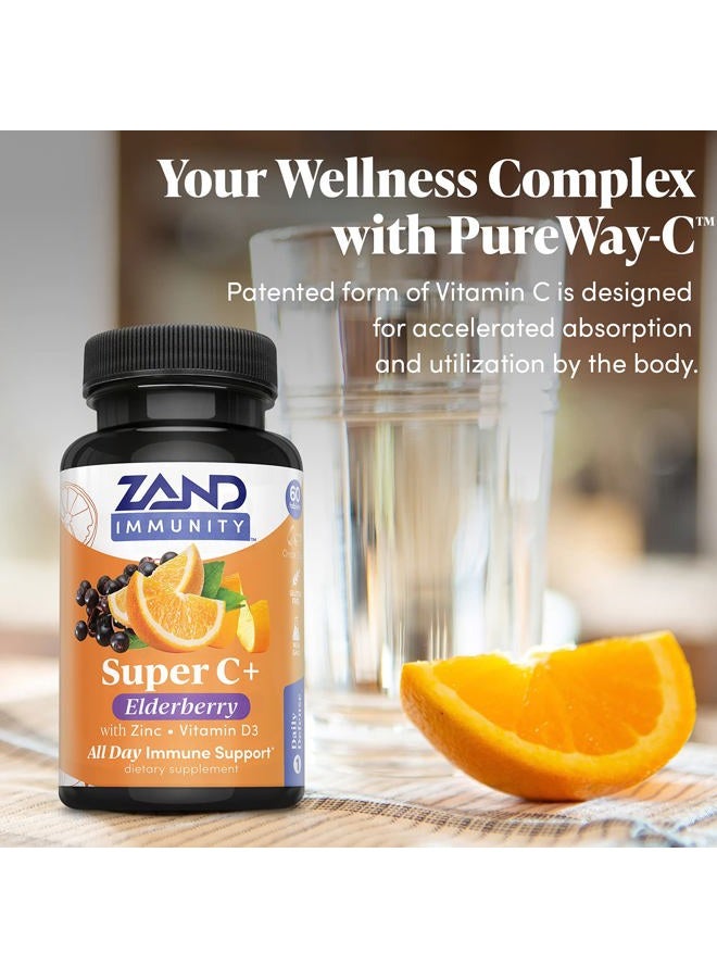 Zand Immunity Super C+ with Elderberry, All Day Immune Support, 1000mg PureWay-C Vitamin C Plus Zinc & Vitamin D-3, Enhanced Absorption, 60 Tablets, 30 Servings - Image 5
