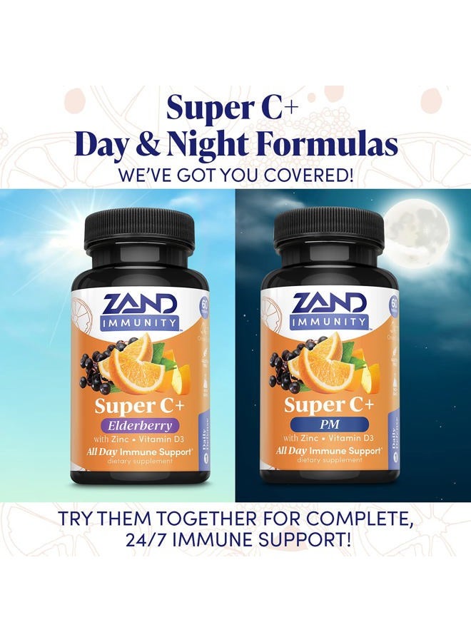 Zand Immunity Super C+ with Elderberry, All Day Immune Support, 1000mg PureWay-C Vitamin C Plus Zinc & Vitamin D-3, Enhanced Absorption, 60 Tablets, 30 Servings - Image 3