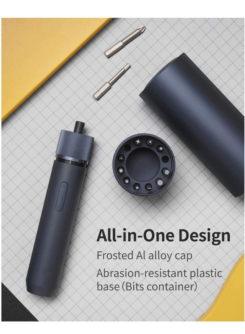 Electric Screwdriver, 3.6V Cordless Screwdrive Set, All-in-One Design, USB-C Charging Cable, Manual & Electric, LED Shadowless Light, 3 Torque, 5N.m 1500mAh, 12Pcs Bit for Electrical Repairs - Image 2