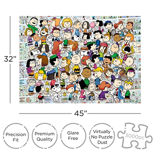 AQUARIUS Peanuts Cast Puzzle 3000 Piece Jigsaw Puzzle Officially Licensed Peanuts Merchandise Collectibles Precision Fit Virtually No Puzzle Dust 32 x 45 Inches Multicolor 68516 - Image 5