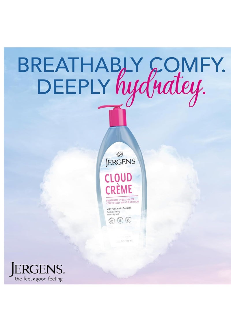 Jergens Cloud Creme Breathable Body Lotion, Fast-Absorbing Hydrating Moisturizer, Paraben-Free, with Hyaluronic Complex, Non-Greasy Application, 13 oz,White - pzsku/ZF7DE948C84B0D41B96D3Z/45/1741274364/782d84f4-2321-4fe0-9759-56db95149fc7