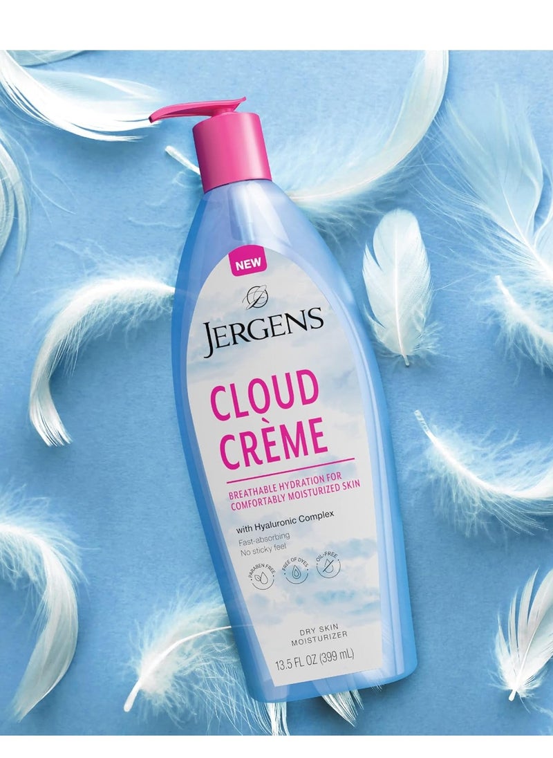 Jergens Cloud Creme Breathable Body Lotion, Fast-Absorbing Hydrating Moisturizer, Paraben-Free, with Hyaluronic Complex, Non-Greasy Application, 13 oz,White - pzsku/ZF7DE948C84B0D41B96D3Z/45/1741274375/fe67df65-bace-4cca-bd65-792ca9149259