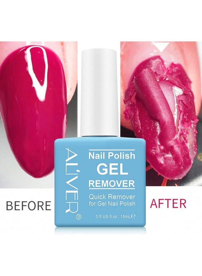 ALIVER Gel Nail Polish Remover, Magic Remover - Effectively and Easily Removes Within 2-4 Minutes 0.5 Fl Oz - Image 2