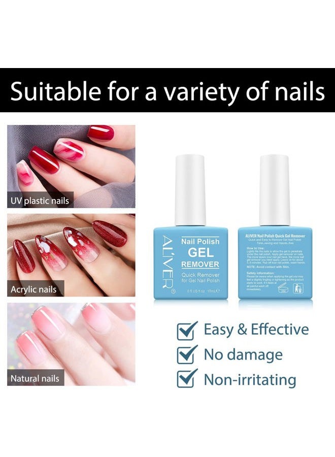 ALIVER Gel Nail Polish Remover, Magic Remover - Effectively and Easily Removes Within 2-4 Minutes 0.5 Fl Oz - Image 5