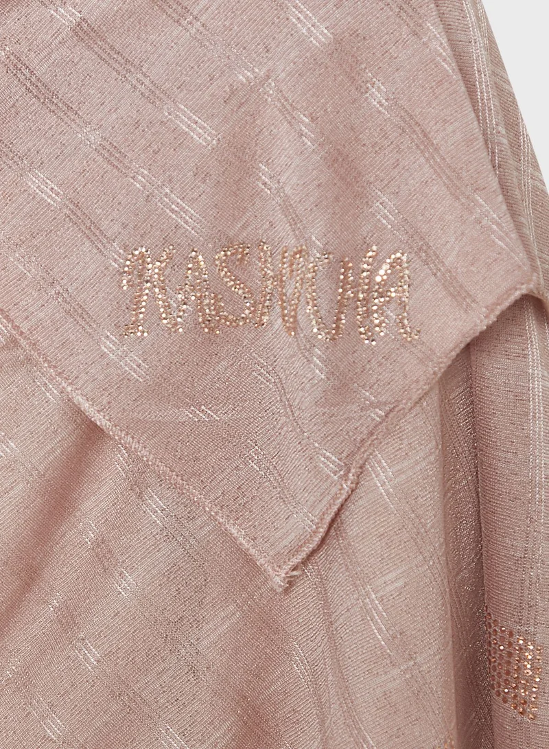 KASHKHA Jersey Hijab With Stone Work