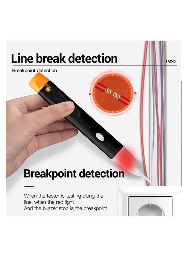 Beauenty Smart Non-contact Voltage Pen, Voltage Tester & Audible Beeper&Flashing LED, Voltage Detection Range 90 V to 1000 V AC Yellow  - Image 3