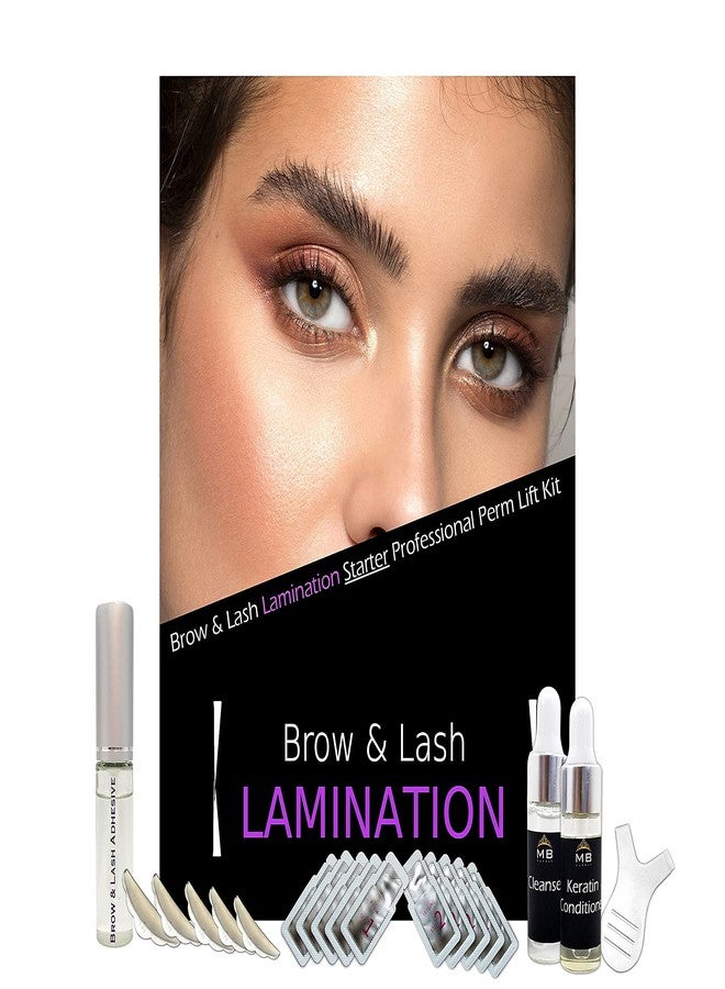 MBsupply Eyebrow and Lash Lift Kits with Keratin. Eyelash Perm, Brow Lamination and Curling Sets with Fast 5-Minute Packets or Easy Perm Tubes. Professional Quality. (Keratin 5 pack each Perm & Setting Kit) - Image 1