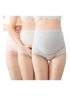 Maternity Underwear Over Bump, 3PCS Cotton Pregnancy Panties, Absorbent Panty, High Waist Adjustable Knickers, Nursing Briefs, Maternity Soft, Breathable Underwear, Underwear Panties Pregnancy (XL)