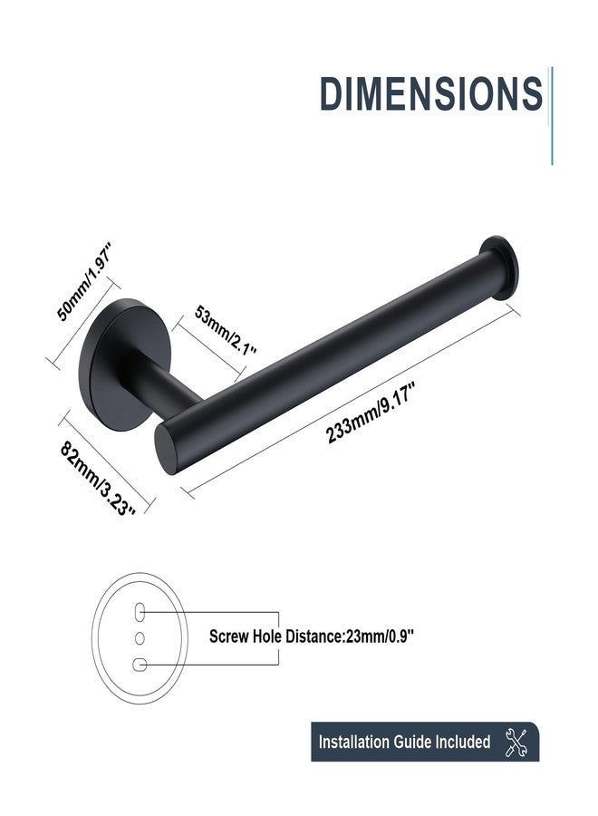 TASTOS Hand Towel Holder Towel Ring, Premium Stainless Steel Hand Towel Bar Heavy Duty Wall Mounted Modern Bath Accessories, 9 Inch Towel Rack for Bathroom Kitchen, Matte Black - Image 2