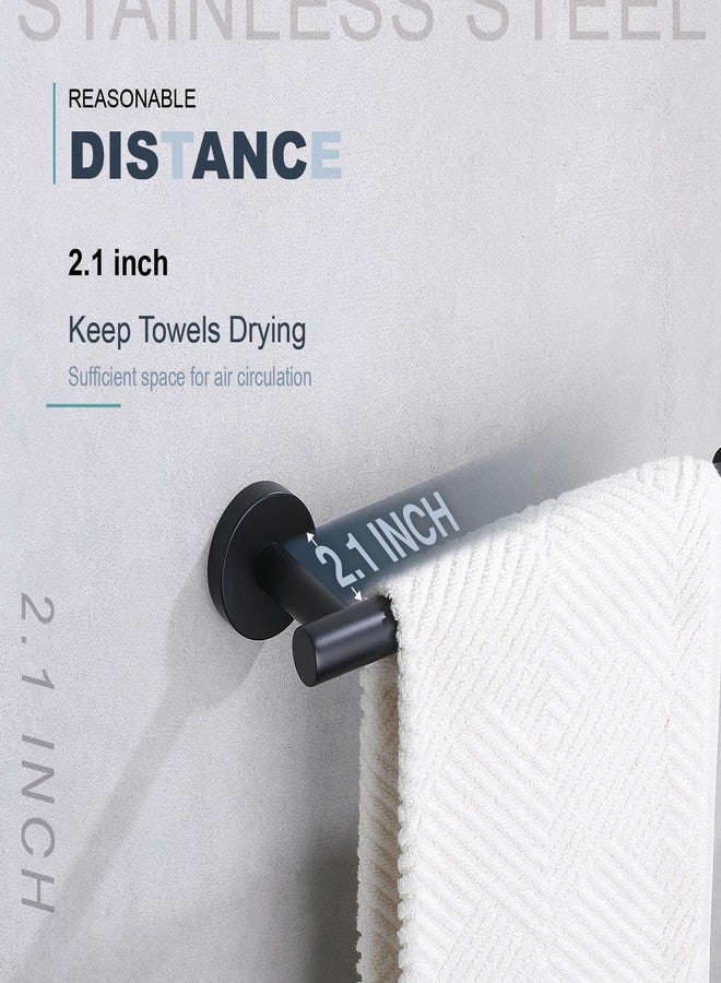 TASTOS Hand Towel Holder Towel Ring, Premium Stainless Steel Hand Towel Bar Heavy Duty Wall Mounted Modern Bath Accessories, 9 Inch Towel Rack for Bathroom Kitchen, Matte Black - Image 5