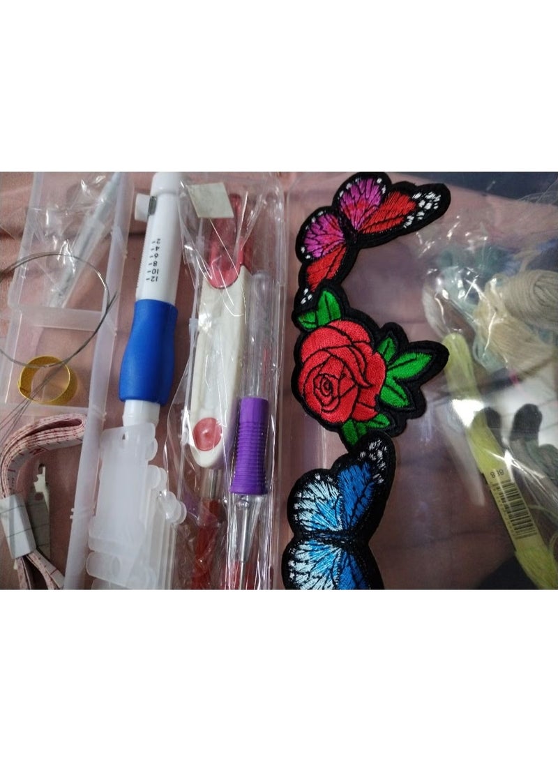 Embroidery Patterns Punch Needle Kit Craft Tool Embroidery Pen Set Multi Color - Image 3