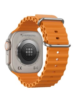 RIVERSONG Wireless Charging Bluetooth Smart Watch Motive 5t Titanium & Orange Strap  - Image 2