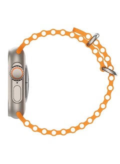 RIVERSONG Wireless Charging Bluetooth Smart Watch Motive 5t Titanium & Orange Strap  - Image 3