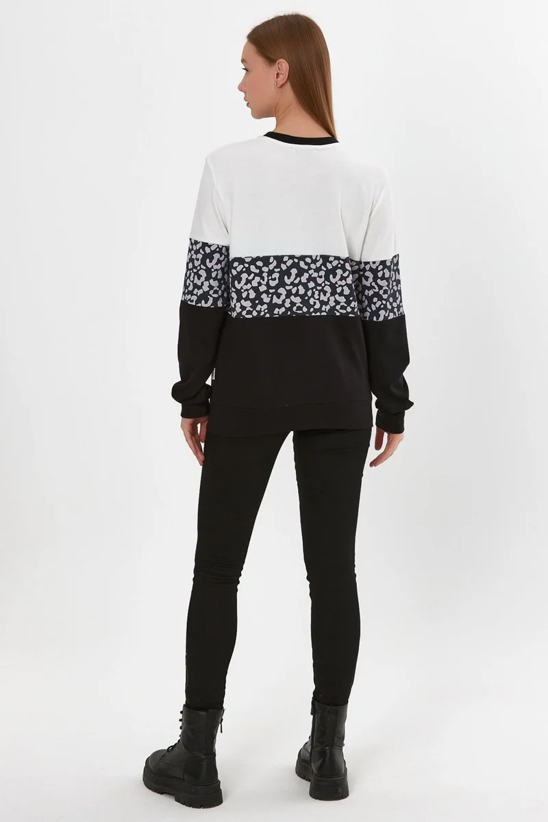 الكسندر جاردي Leopard Print Sweatshirt (B23-26500)