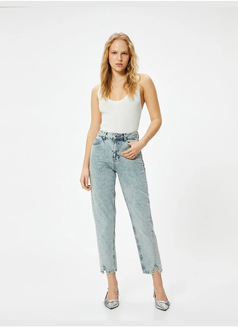 كوتون Crop Mom Jean