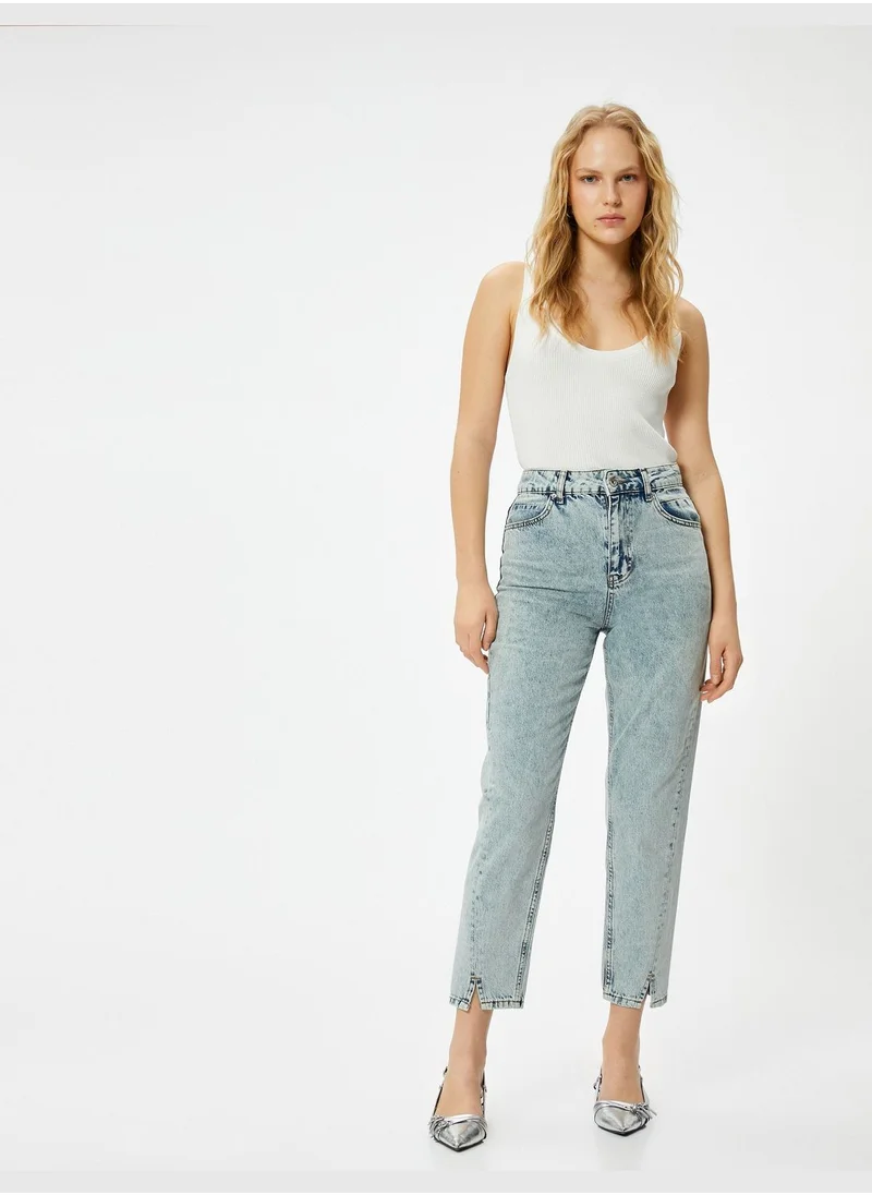 كوتون Crop Mom Jean