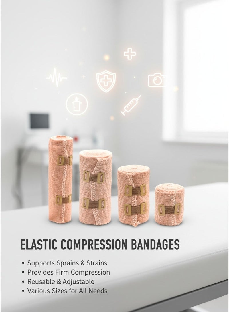 Frist Step First Step Elastic Bandage 7.5 cm –Box of 12 Rolls Premium-Quality, Stretchable, and Durable Compression Wrap for Sprains, Strains, and Muscle Support, Breathable and Comfortable for All-Day Use - Image 4