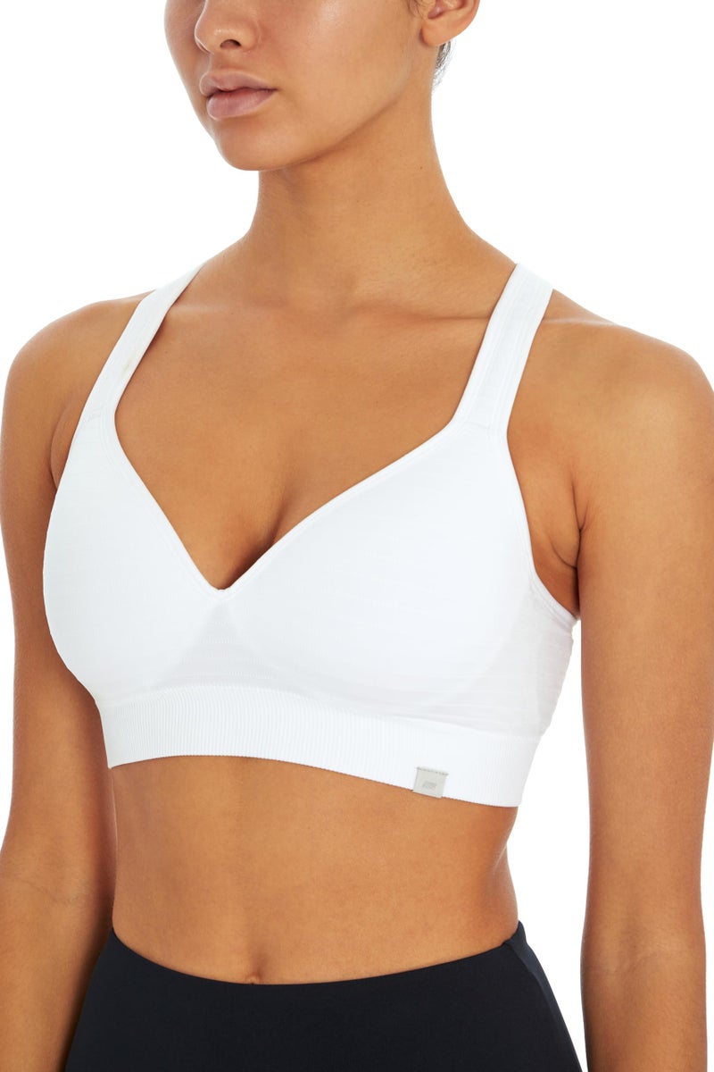 Marika Women's Johanna Molded Cup Seamless Sports Bra, White, Large - Image 1