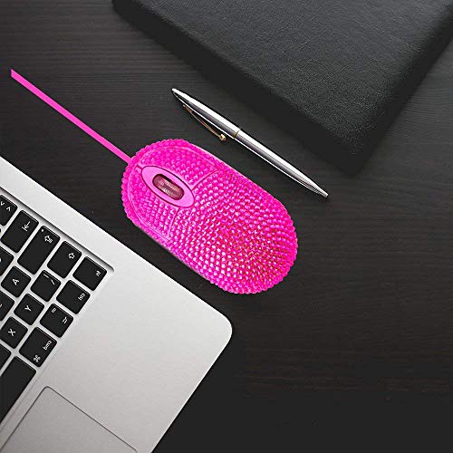 SOON GO Pink Mouse for Laptop Computer Mice with Crystal Bling Rhinestone Funny Personalized Gift for Kids and Teen Girl Birthday Kids Mouse fit for 6 7 8 9 10 Yr Old Girl - Image 5