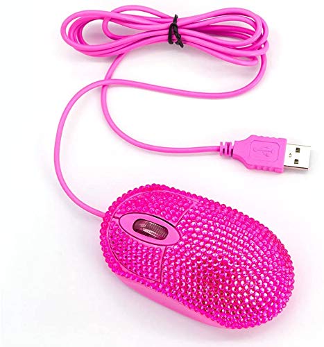 SOON GO Pink Mouse for Laptop Computer Mice with Crystal Bling Rhinestone Funny Personalized Gift for Kids and Teen Girl Birthday Kids Mouse fit for 6 7 8 9 10 Yr Old Girl - Image 4