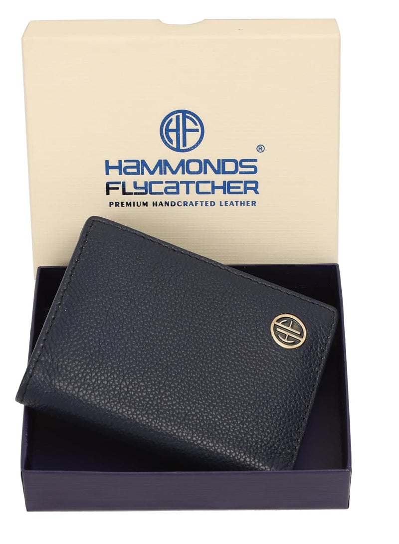  هاموندز فلاي كاتشر محفظة جلدية للرجال | RFID محمي للاستخدام اليومي، أزرق تمساح، حديث | TJ3M - Image 4