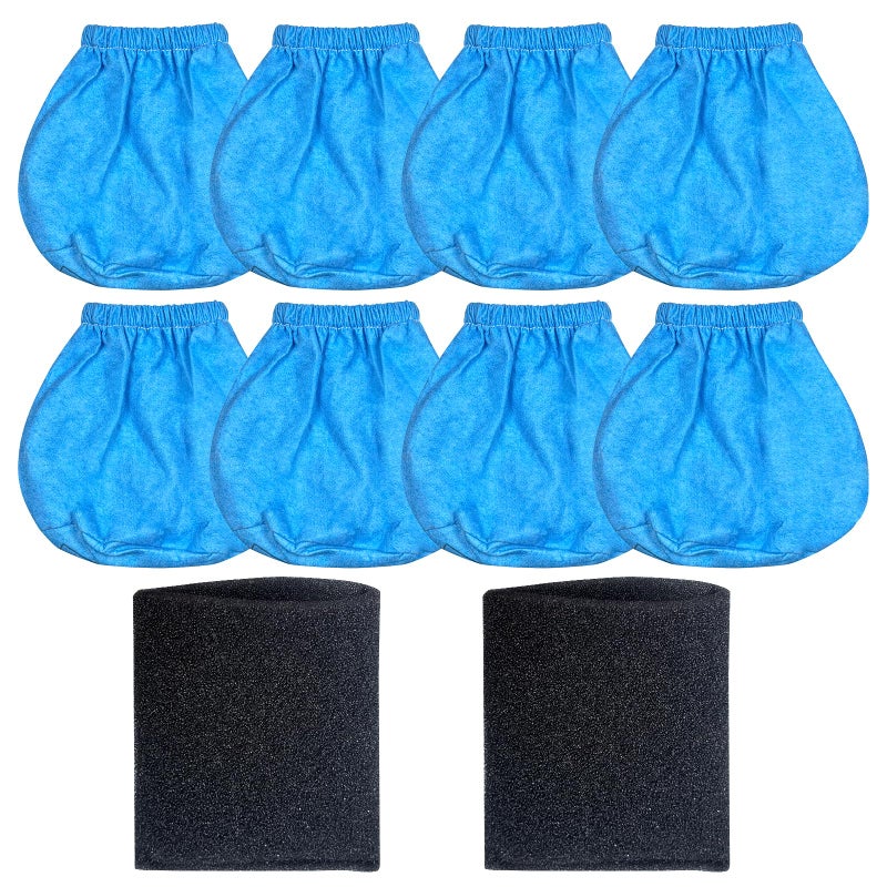 Zibopon 8 Pack VRC2 Cloth Filters 2 Pcs VFF21 Foam Filter Kit Compatible with Vacmaster 15 to 32 Gallon WetDry Vac Fit for Armor All 25 Gallon Shop Vacuum AA255 AA255W - Image 2