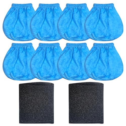 Zibopon 8 Pack VRC2 Cloth Filters 2 Pcs VFF21 Foam Filter Kit Compatible with Vacmaster 15 to 32 Gallon WetDry Vac Fit for Armor All 25 Gallon Shop Vacuum AA255 AA255W - Image 1