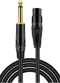 Generic 6FT XLR to TS 6.35mm Mic Cable - 1/4 Inch Audio Cord, Unbalanced Male to Female Interconnect for Microphone, Guitar, Mixer, AMP  - Image 1