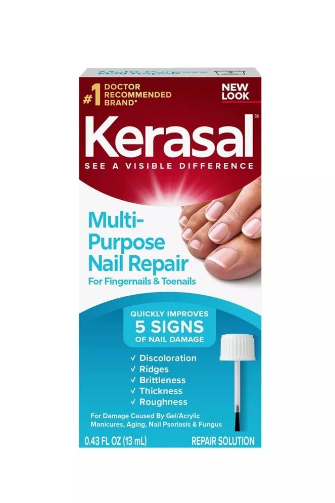 كيراسال Kerasal Multi-Purpose Nail Repair, Nail Solution for Discolored and Damaged Nails, 0.43 fl oz - Image 1