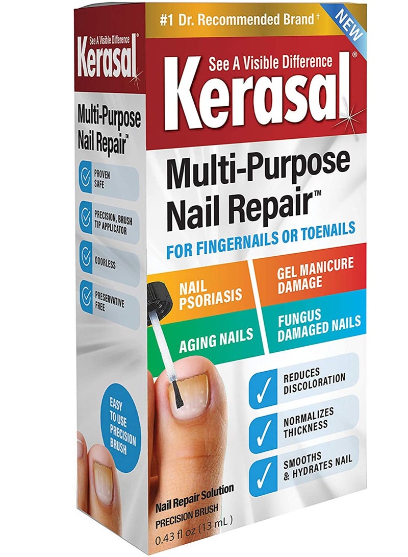 كيراسال Kerasal Multi-Purpose Nail Repair, Nail Solution for Discolored and Damaged Nails, 0.43 fl oz - Image 2