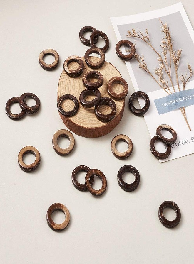 KISSITTY 200Pcs Coconut Wood Linking Rings 20-23x2-5mm for DIY Jewelry Craft Making - Image 3