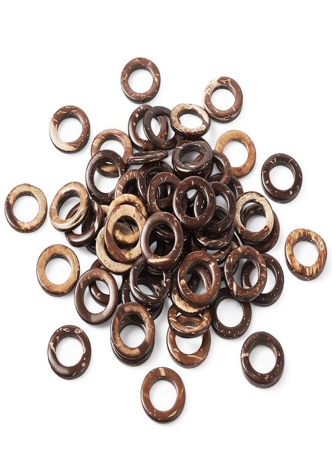 KISSITTY 200Pcs Coconut Wood Linking Rings 20-23x2-5mm for DIY Jewelry Craft Making - Image 1