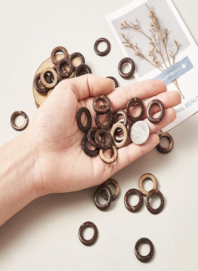 KISSITTY 200Pcs Coconut Wood Linking Rings 20-23x2-5mm for DIY Jewelry Craft Making - Image 5