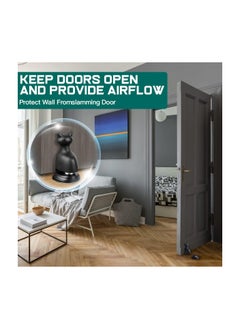 KASTWAVE Magnetic Door Stopper Catch Wall Protector, Black Cat Shape Door Stop for Bottom of Door, No Punching Anti-Collision with 3M Tape for Door of Bedroom, Balcony, Kitchen, Entry, 2Pcs  - Image 5
