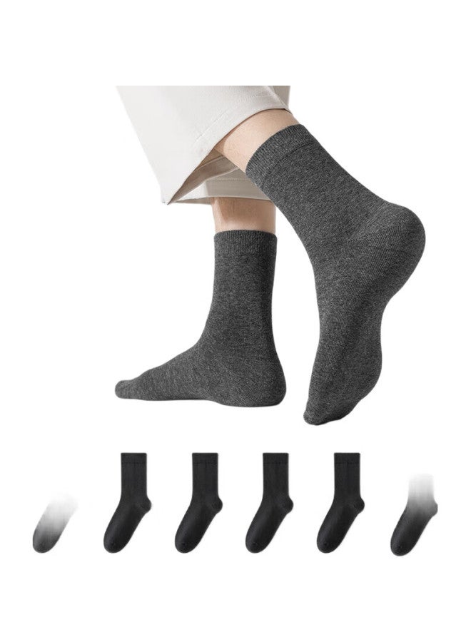 JOAE Winter Anti-Odor Men'S Mid-Calf Socks 100% Cotton Warm Antibacterial Sweat-Absorbent Casual Business Socks - Image 3
