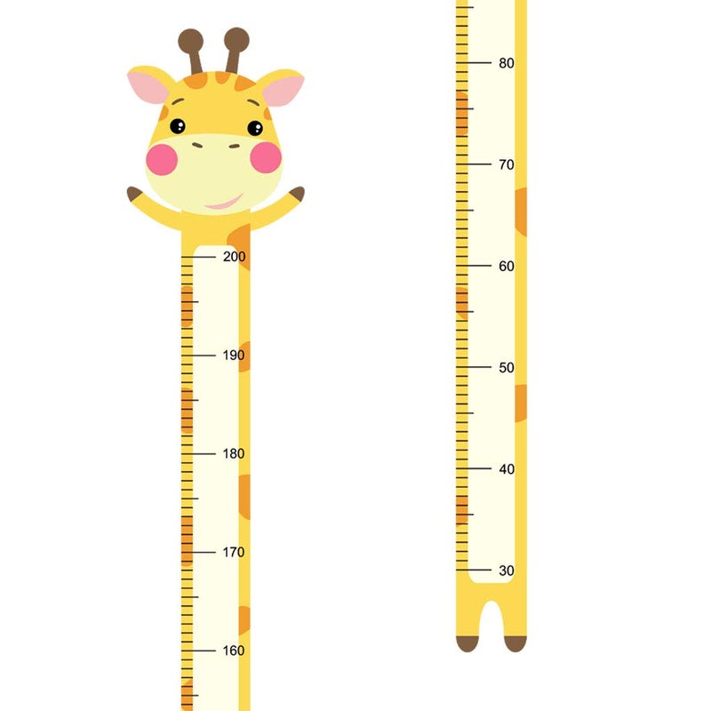 Boodecal 7 inch x 66 ft Giraffe Cute Animal Cartoon Version Growth Chart for Kids Height Chart Ruler Wall Decor for Measuring Kids Boys Girls Removable Vinyl Wall Decals Stickers for Children Room