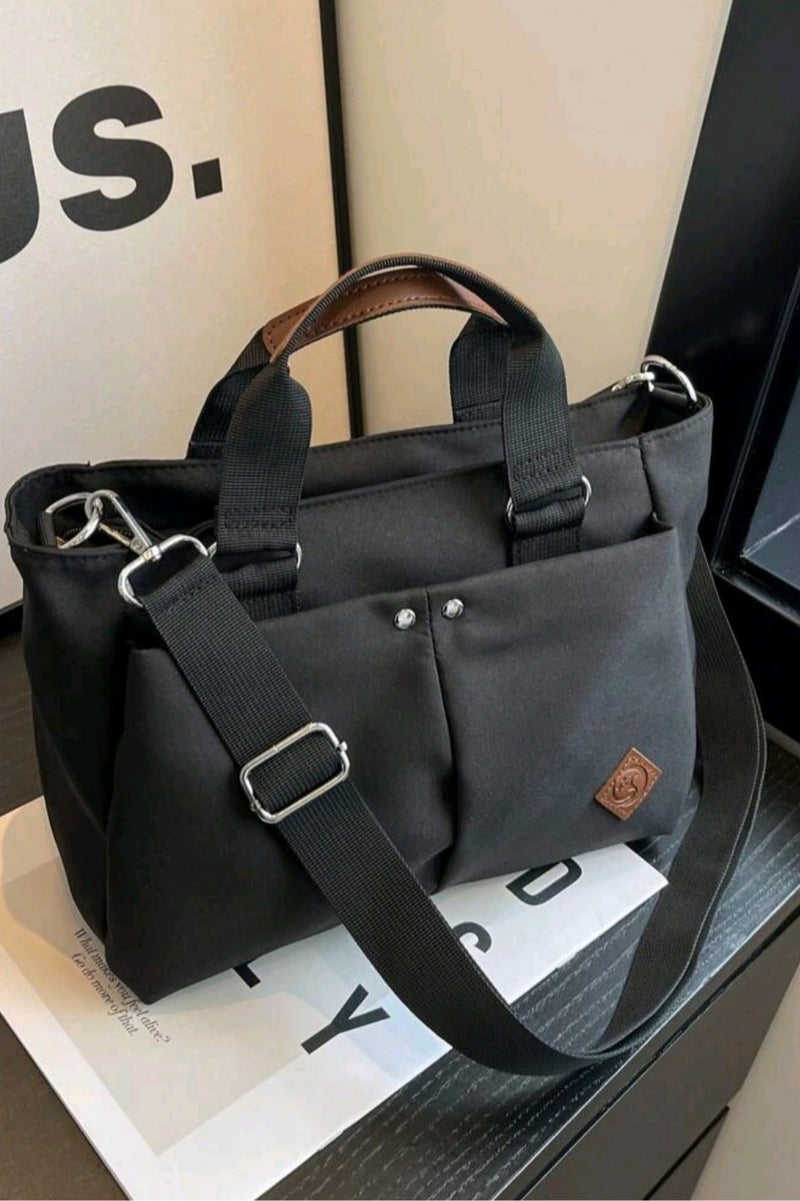 Shein SHEIN TOTE Bag waterproof , Women's Fashion Casual Versatile Multi-Pocket Rectangular Purse Suitable For Daily Use, Shopping, Commute, Shoulder Bag With Zipper Closure, Lightweight & Foldable Cloth Bag - Image 1