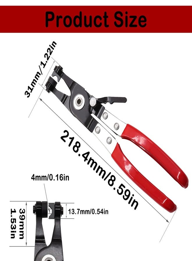 Tnisesm Hose Clamps Pliers Repair Tool Swivel Flat Band For Removal and Installation of Ring-Type or Flat-Band Hose Clamp - Image 5