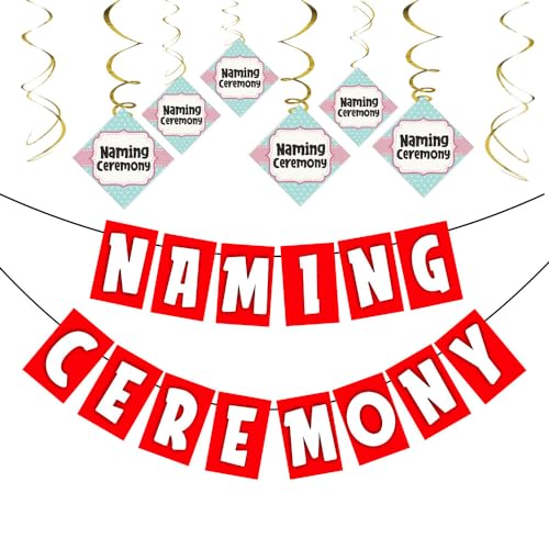 Balloonistics Naming Ceremony Banner and 6 Nos Swirls Combo (1 Nos Banner and 6 Swirls) - Image 2
