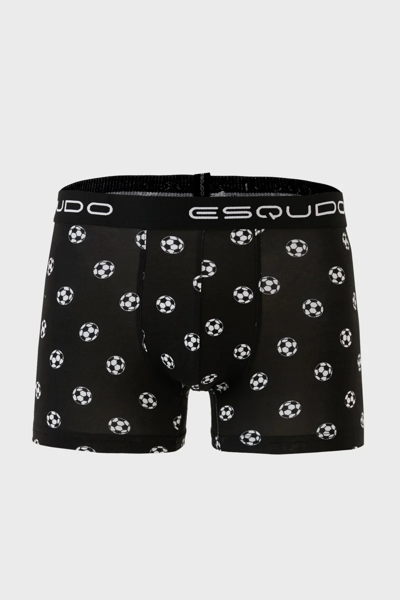 Esqudo Cotton Design Patterned Stretch Boxer Men's Boxer 643003
