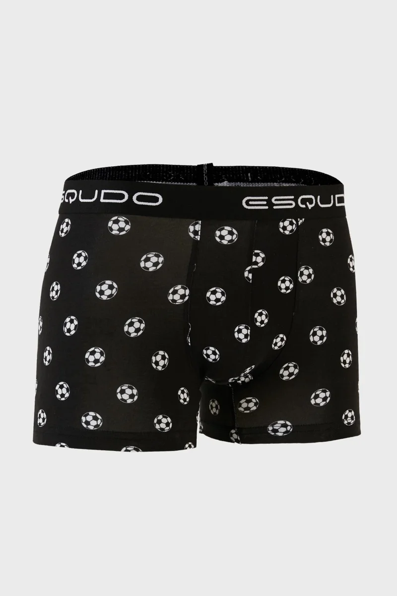 Esqudo Cotton Design Patterned Stretch Boxer Men's Boxer 643003