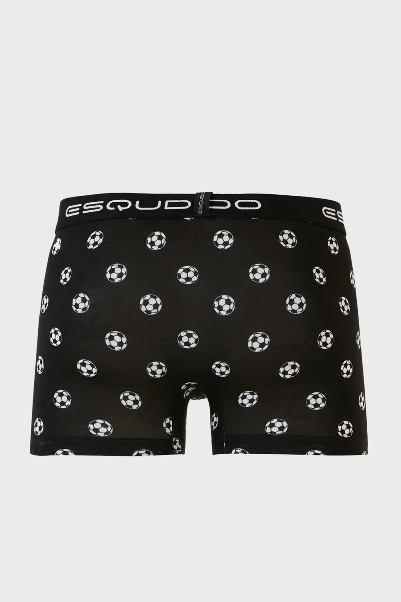 Esqudo Cotton Design Patterned Stretch Boxer Men's Boxer 643003