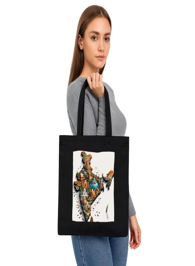 PrintingZone Printed Tote Bag For Women| Boho Printed Canvas Tote Bag for Women - Eco Shopper Bag - Image 3