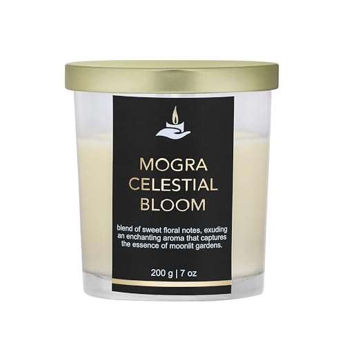 PROSPERRO LUMO by Parkash Candles Premium Scented Soy Wax Candle 200 gm 25-30 Hrs Luxury Aroma Therapy Votive Jar Scented Candles for Home Decor Gift Set (MOGRA Celestial Bloom) - Image 3