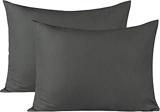 BEDSUM Microfiber Standard Pillowcases Set of 2, Soft Wrinkle Resistant and Easy Care Pillow Cases with Envelope - Image 1