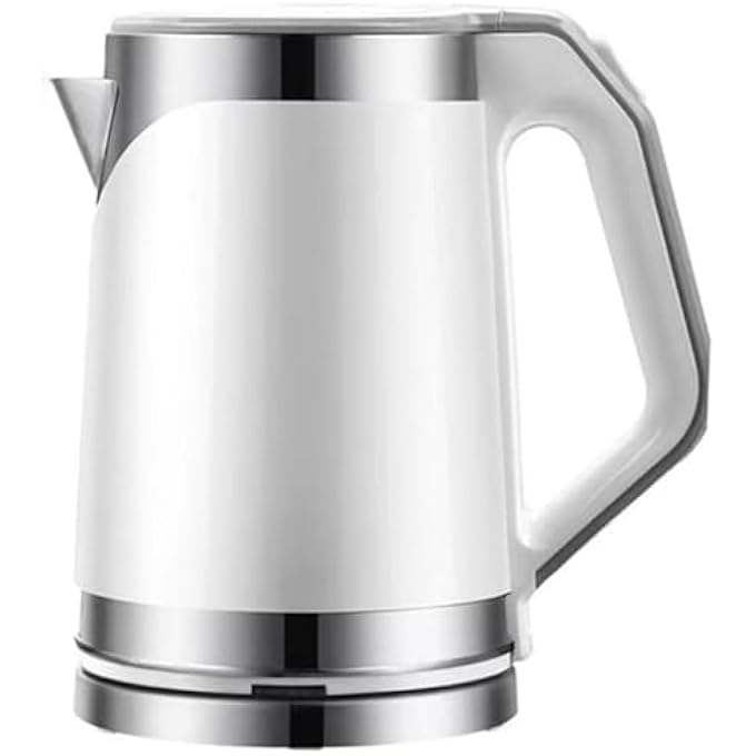 AoMige 304 Stainless Steel Electric Kettle 2L Double Layer AntiScald Cordless Kettle W360Degree Cord Design HeaterAuto ShutOffQuickly BoilBoilDry Protection For Daily Hot Drink Metal Kettle 2L628 - Image 1