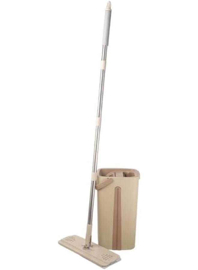 Floor mop with self-wrenching bucket, cleaning set with adjustable wand - Image 1