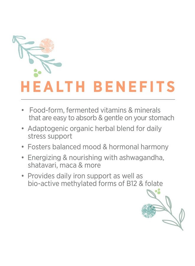 Pure Synergy Vita•Min•Balance; 60 Tablets; 2 Per Day Multivitamin For Women Made With Organic Ingredients; Nongmo; Vegan; Made With Organic Vegetables Fruit & Herbs - Image 5