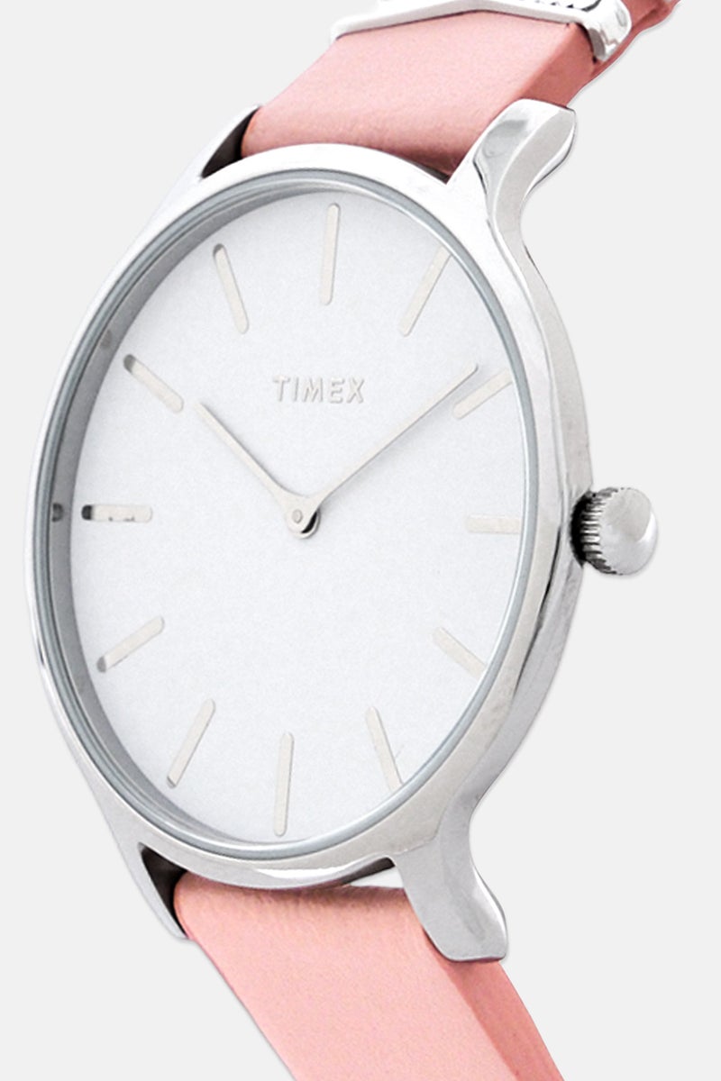 TIMEX Women TW2T47900 Quartz Leather Watch 38 mm, Pink - Image 2